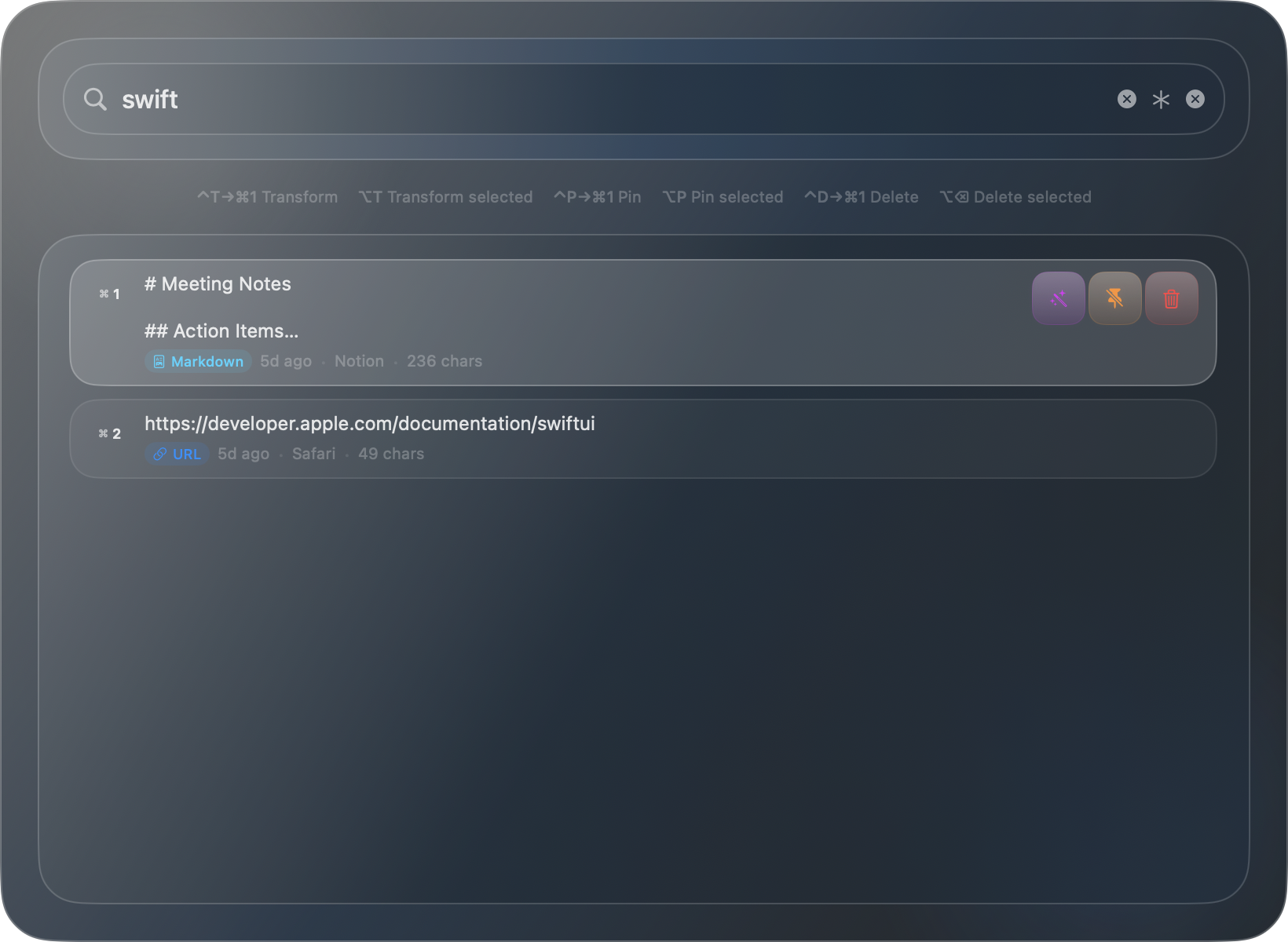 Filtered Quick Search